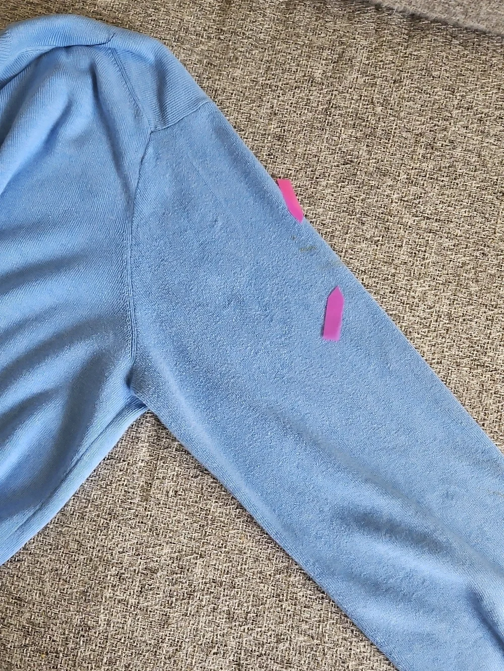 Polo Ralph Lauren Light Blue V-Neck Sweater Men's Large Cotton READ